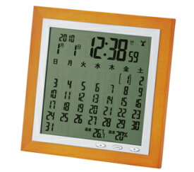 【送料無料】電波掛け時計　アデッソ製　デジタル　TSB-363　カレンダー電波時計　掛け置き兼用
