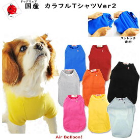 【メール便可】春夏秋冬　 犬服　国産　カラフルTシャツVer2(XS・S・M・L・2L・3L・MD-S・MD-M) 【あす楽　翌日配送】【ドッグウェア】Air Balloon(エアバルーン)