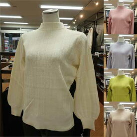 【50%off】Donnez-Moi♪ぼわん袖の可愛いスタンドネックカットソー♪　非ウールニット