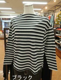 【50%off】ivory beads♪ボートネックの長袖ボーダーカットソー♪