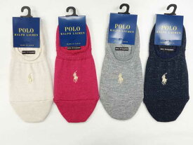 ♪2000円以上お買い上げで送料無料♪POLO RALPH LAUREN♪婦人用　女性用　レディース　ソックス　ラメ混 　深履きかかとストッパー付き　ペッツ　無地