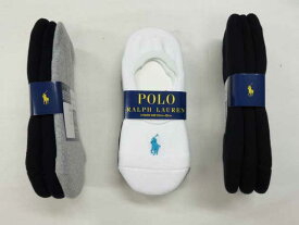 ♪2000円以上お買い上げで送料無料♪POLO RALPH LAUREN♪3足セット　レディース　足底パイル（クッション性）　アーチサポート　靴下　ペッツ　フットカバー　ワンポイント刺繍