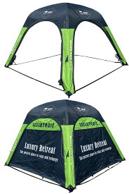 エアフレーム テント タープテント ドームテント エアーテント 2m インフレータブル エアー テント 空気で膨らむ 大型 軽量 日よけ サイドシート UVカット 簡単 設営 キャンプ アウトドア BBQ レジャー 送料無料 MGC