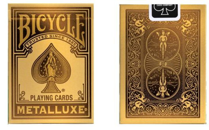 楽天市場】【トランプ】Bicycle METALLUEXE GOLD ≪ バイスクル メタル 