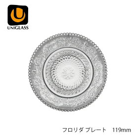 UNIGLASS ユニグラス フロリダ プレート 119mm YIOULA Glassworks ブルガリア製 6個セット