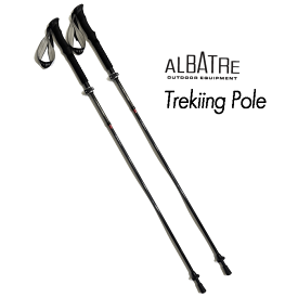 トレッキングポール ウォーキングポール 2本セット I型グリップ カーボン製 2本組 ALBATRE al-tip2300C