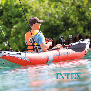 【日本正規品】カヤック ボート エアーカヤック カヤックセット 68303 エアカヤック 釣り キャンプ エクスカージョン プロカヤック 1人乗り INTEX 68303