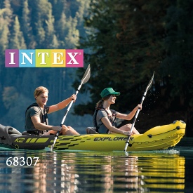 カヤック ボート エアーカヤック カヤックセット 68307 エアカヤック エクスプローラー 釣り キャンプ K2 2人用 INTEX 68307 【日本正規品】
