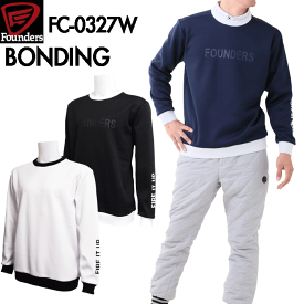 ゴルフウェア メンズ 裏フリース 丸首 ボンディング ブルゾン ラウンドネック おしゃれ 防寒 Founders Club ファウンダースクラブ FC-0327W