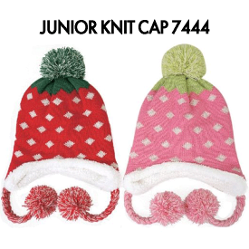 ニット帽 ニットキャップ 帽子 イヤーフラップ 耳あて 耳付き 子供 ジュニア キッズ スキー スノーボード スノボ あったかい 暖かい 毛糸帽 毛糸の帽子 男女兼用 7444 送料無料（代引き発送はできません）