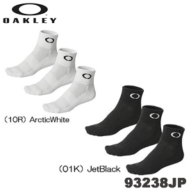【即日発送】【正規販売特約店】OAKLEY オークリー ソックス 3足セット 靴下 シンプル くるぶしソックス 93238JP 送料無料（代引き発送はできません）