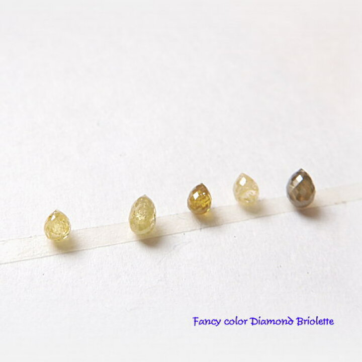 楽天市場】ミックスカラーダイヤモンド ブリオレット0.14〜0.25ct K10  