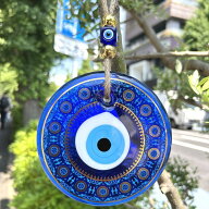 【トルコ直輸入】邪視よけのお守り ナザールボンジュ1点物 イスラミックプリント7cm 9cm 11cm 13cmトルコ…