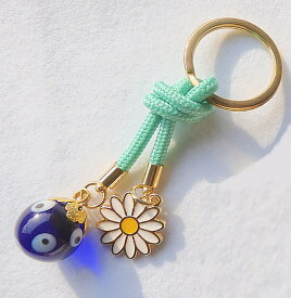 【新着】邪視よけのお守り ナザールボンジュウ キーホルダー くみひもタイプ　災厄からあなたを守る トルコ産 トルコ製