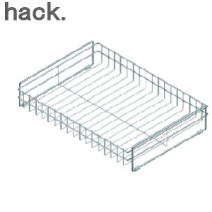 hack. 吸水マット用水切りラック HO2169 アネスティワイヤー ステンレス キッチン 小物 整理 水切りカゴ フック 簡単カスタマイズ 調理器具 浅型 吸水マット 自立可能 コンパクト HO-2169