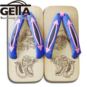 [2026SS�V��!]GETTA BURNING SANDALS�i�Q�b�^�o�[�j���O�T���_���X�jSUKA-GETA SANDAL Two-Tooth�wTIGER FACE × EAGLE & Mt.FUJI�xBLUE L�b��ƕ� �a���A�[�g���� �T���_���b�E�b�h�o�[�j���O�Ă��G�b�`���H�|�b�V�R
