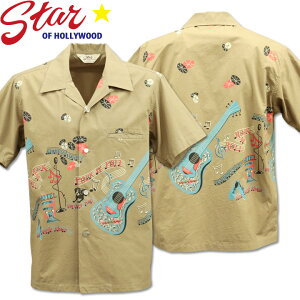 Star OF HOLLYWOOD�i�X�^�[�I�u�n���E�b�h�jOpen Shirt�wROCK'N'ROLL GUITAR�xSH38117-115 Gray�b�����Y �J�݃V���c�b���B���e�[�W�� �n���C�A�� �G�����B�X�E�v���X���[�b�u���[�n���C�b�A���n�V���c ����