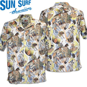 SUN SURFiTT[t×̐썑FjAnVc HAWAIIAN SHIRTw{̈ӏ/L̂U݁xSS39324-105 Off WhitebAnVc Y ba h    G `[tbJ݃Vc [100