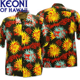 SUN SURF（サンサーフ）アロハシャツ HAWAIIAN SHIRT『KEONI OF HAWAII/GAUGUIN WOOD CUT by JOHN MEIGS』 SS38466-119 Black