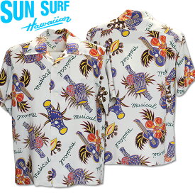 SUN SURF（サンサーフ）アロハシャツ HAWAIIAN SHIRT『HAWAII MUSICAL』SS39018-105 Off White