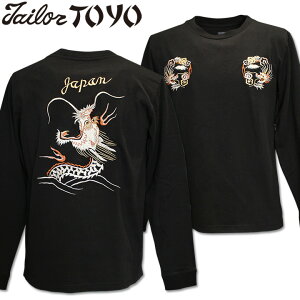 TAILOR TOYO�i�e�[���[���m�j�X�JT�V���c LONG SLEEVE SUKA T-SHIRT EMBROIDERED�wDRAGON�xTT69648-119 Black