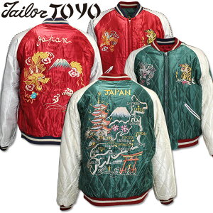 TAILOR TOYO�i�e�[���[���m�j�X�J�W���� ACETATE QUILT SUKA�wJAPAN MAP × GOLD DRAGON�xTT15791-145 Green/Red