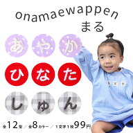 お名前ワッペン【まる】 1文字 名前ワッペン 刺繍 お名前シール アイロン ワッペン アップリケ 入園　入…