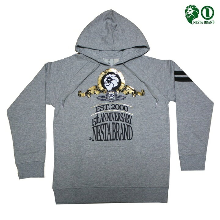 楽天市場】NESTA パーカー NESTA 15th SPECIAL HOODIE T1404F GRY 