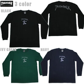 THRASHER 長袖Tシャツ GONZ L/S TEE TH8328 ブラック IVY GREEN NAVY 【 2020 2022メンズ 長袖Tシャツ / スラッシャー ロンT / スケーター / ストリート / サーフ / スケート / スラッシャー 長袖 / レゲエ / メール便可 / あす楽 】