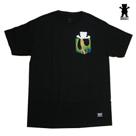 GRIZZLY Tシャツ GRIZZLY GREEN FIRE POCKET BEAR TEE vigr204155 ブラック BLK 【 2020 グリズリー Tシャツ / メンズ Tシャツ /スケーター スケボー スケートボード/ B系 / メール便可 / あす楽 】