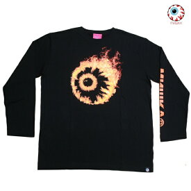 MISHKA 長袖Tシャツ FLAMING KEEP WATCH LS TEE 91523　ブラック 黒【 2020 ミシカ 長袖Tシャツ / ロンT / メンズ ROCK PUNK HIPHOP / スケーター / ストリート / メール便可 / あす楽 】