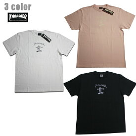 THRASHER Tシャツ GONZ ART S/S TEE TH8128 ホワイト ライトピンク ブラック 【 2021 メンズ Tシャツ / スラッシャー Tシャツ / スケーター / ストリート / サーフ / スケート / スラッシャー 半袖 / レゲエ / メール便可 / あす楽 】