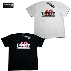 THRASHER Tシャツ FORTY YEARS SF CITY S/S TEE TH91297 ホワイト ブラック 40周年限定【 2021 メンズ Tシャツ / スラッシャー Tシャツ / スケーター / ストリート / サーフ / スケート / スラッシャー 半袖 / レゲエ / メール便可 / あす楽 】