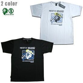 NESTA Tシャツ DRY アメコミグラフィックTEE 212NB1019 ホワイト ブラック 白 黒 【 2021 メンズ Tシャツ / ネスタ 半袖 / レゲエ / B系 / スケーター / ネスタブランド / NESTABRAND / メール便可 / あす楽 】