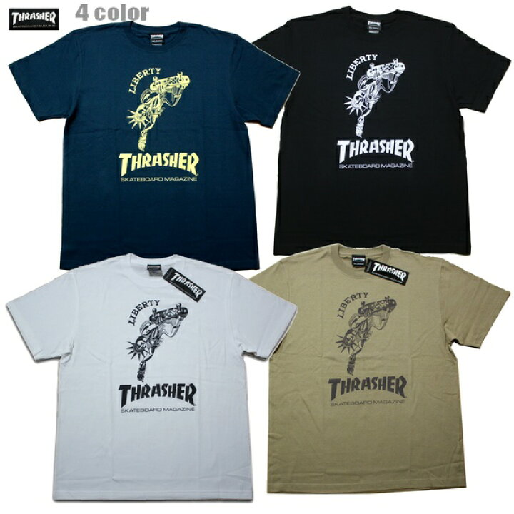 楽天市場】THRASHER Tシャツ LIBERTY S/S TEE TH91173 ホワイト SLATE 