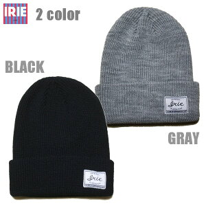 IRIE �j�b�g�L���b�v LOGO KNIT CAP IRAW22030 �u���b�N �O���[ �y 2022 �A�C���[ �j�b�g�X /�A�C���[ CAP / �j�����p �X�q �j�b�g �r�[�j�[�@���b�` / ���Q�G / �X�P�[�^�[ / �A�C���[ / �A�C���[���C�t / 