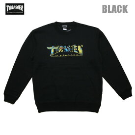 THRASHER トレーナー GLYPHIC CREW SWEAT TH94334 ブラック 【 2022 メンズ / スラッシャー スウェット / スケーター / ストリート / サーフ / スケート / スラッシャー 長袖 / レゲエ / あす楽 】