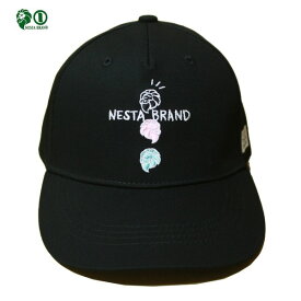 NESTA キャップ カラーロゴ刺繍ドローイング CAP 222NB8700 ブラック 【 2022 ネスタ キャップ / メンズ 帽子 / CAP / レゲエ / B系 / スケーター / ネスタブランド / NESTABRAND / あす楽 】