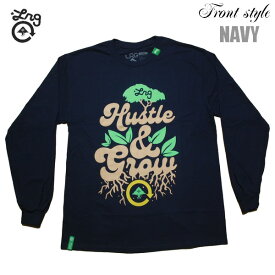 LRG 長袖Tシャツ HUSTLE AND GROW LS TEE L2RBMSCXX ネイビー 紺 【 2023 lrg 長袖Tシャツ / エルアールジー ロンT / メンズ レゲエ / スケーター / ストリート / メール便可 / あす楽 】