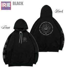 IRIE パーカー MUSIC BRINGS PEACE HOODIE IRAW23035 ブラック 黒【 2023 アイリー lrie Life スウェット / パーカー / レゲエ / メンズ ファッション / ガンフィンガー ジャマイカ / ストリート / B系 / スケーター / アイリーライフ / サーフ / あす楽 】