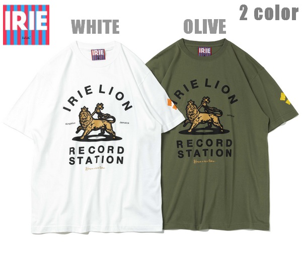 IRIE Tシャツ LION RECORD TEE IRSS23028 ホワイト ブラック 白 黒