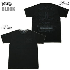 Norton Tシャツ モーターサイクルブラックTEE 232N1024 ブラック 黒 【 2023 Tシャツ / ノートン 半袖 / メンズ / バイカー バイク / ストリート / アパレル 服 / メール便可 / あす楽 】