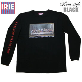 IRIE 長袖Tシャツ IRIE KICKS SOCIETY L/S TEE IRSS24006 ブラック 黒【 2024 アイリー lrie Life ロンT / ロゴ / レゲエ / メンズ / 長袖 / ストリート / B系 / スケーター / サーフ / メール便可 / あす楽 】