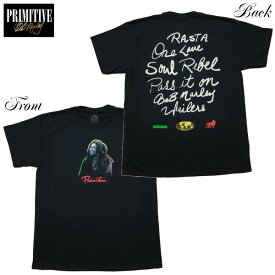 PRIMITIVE 【 プリミティブ 】×BOB MARLEY コラボTシャツ ONE LOVE TEE OSPR24BM15 ブラック 黒【 2024 Tシャツ / メンズ Tシャツ ロゴ / ボブマーリー レゲエ ラスタ スケーター スケボー ストリート / B系 / メール便可 / あす楽 】