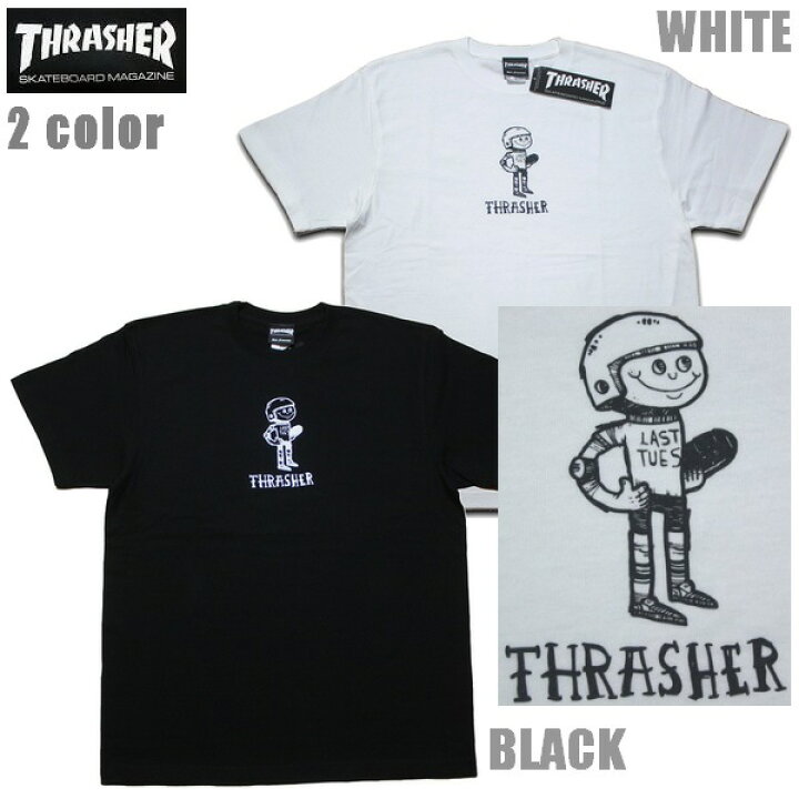 THRASHER Tシャツ COMIC prints S/S TEE TH91381A  PEPPER HEMP【 2023 メンズ Tシャツ / スラッシャー Tシャツ / スケーター / ストリート / サーフ / スケート / スラッシャー 半袖 / レゲエ / メール便可 / あす楽 】