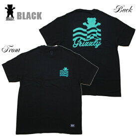 GRIZZLY Tシャツ Wavy SS TEE [BLK] vigr24sp30 ブラック 黒【 2024 グリズリー Tシャツ / メンズ Tシャツ ロゴ /スケーター スケボー スケートボード ストリート / B系 / メール便可 / あす楽 】