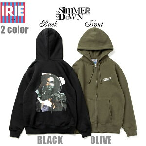 IRIE �p�[�J�[ SIMMER DOWN ZIP HOODIE IRAW25033 �u���b�N �I���[�u�y 2025 �A�C���[ lrie Life �X�E�F�b�g / �t���W�b�v �p�[�J�[ / ���Q�G / �����Y / �W���}�C�J / �X�g���[�g �_���X / B�n / �X�P�[�^�[ / �A