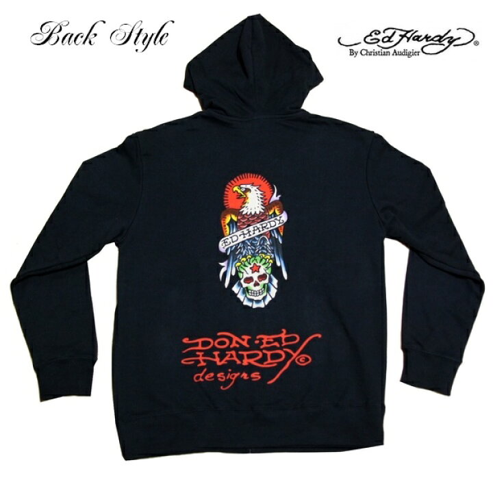 楽天市場】ED Hardy パーカー EAGLE BASIC HD 【 メンズ / エド 