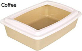 猫用トイレ本体 清潔な猫のゴミ箱の箱を開く 掃除しやす (Color : Coffee Size : 29x40x12cm)