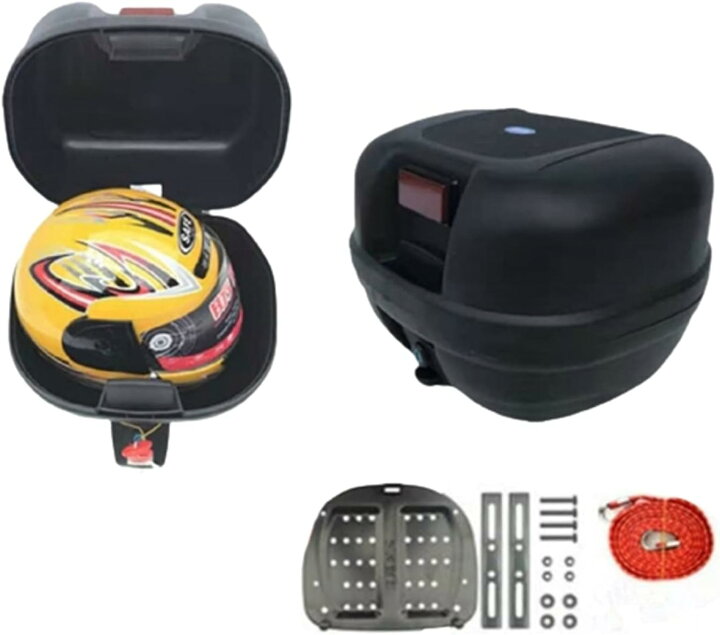 楽天市場】バイク リアボック 30L 大容量 フルフェイス収納可能 トップ 